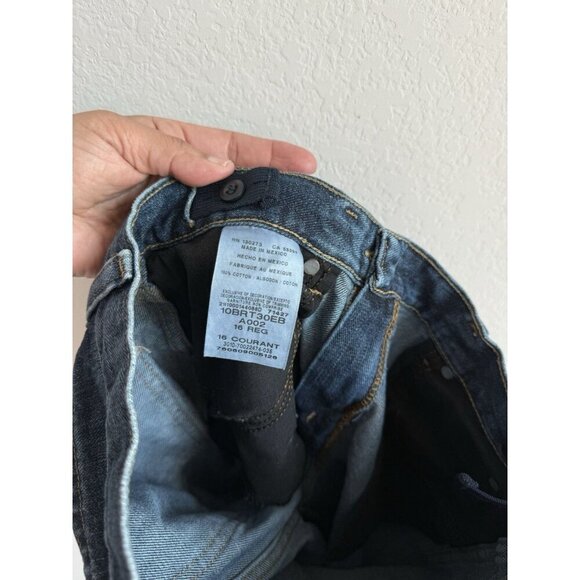 Wrangler Retro Jeans Boys Size 16 Dark Wash Western Cowboy Adjustable Waist Boot - Picture 10 of 13